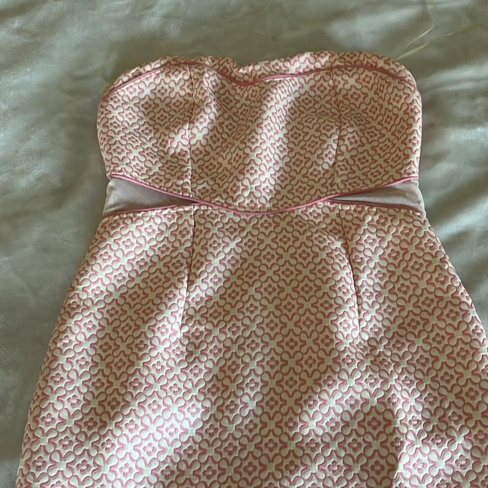 Mind Code Size Small Pink Strapless Dress